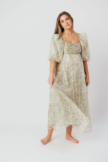 Mylana | Mintgroene Maxi Jurk - Geschikt als Zwangerschapsjurk