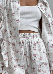 Milja | Zomerset van Katoen met Bloemenprint