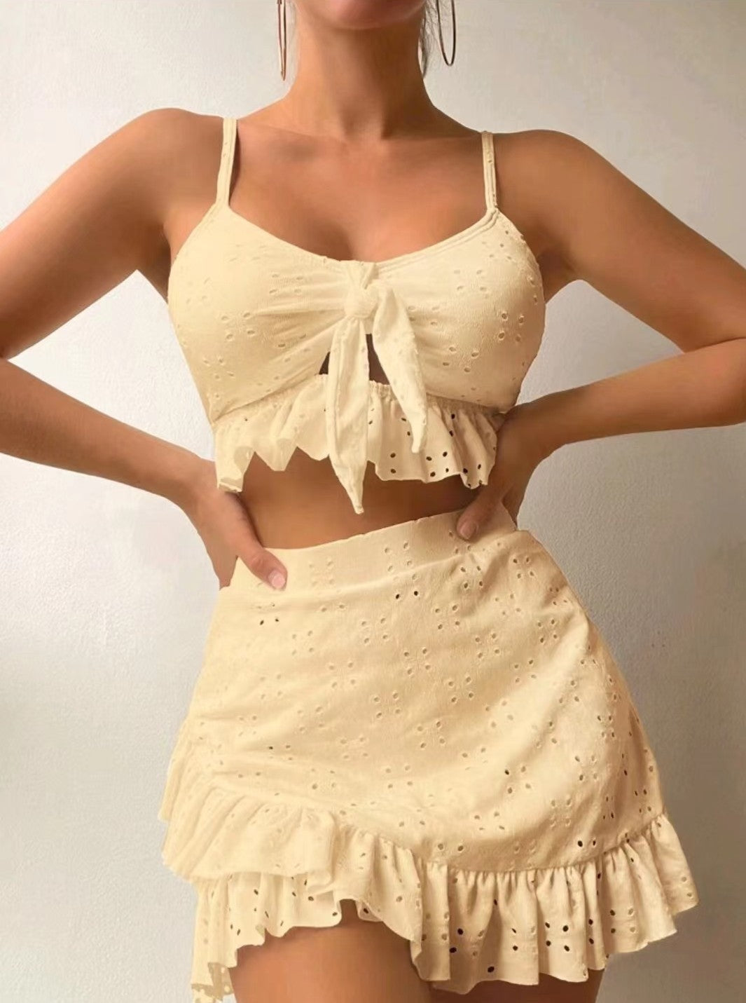Jinte | Tweedelige Set van Katoen  – Mouwloze Top & Skort