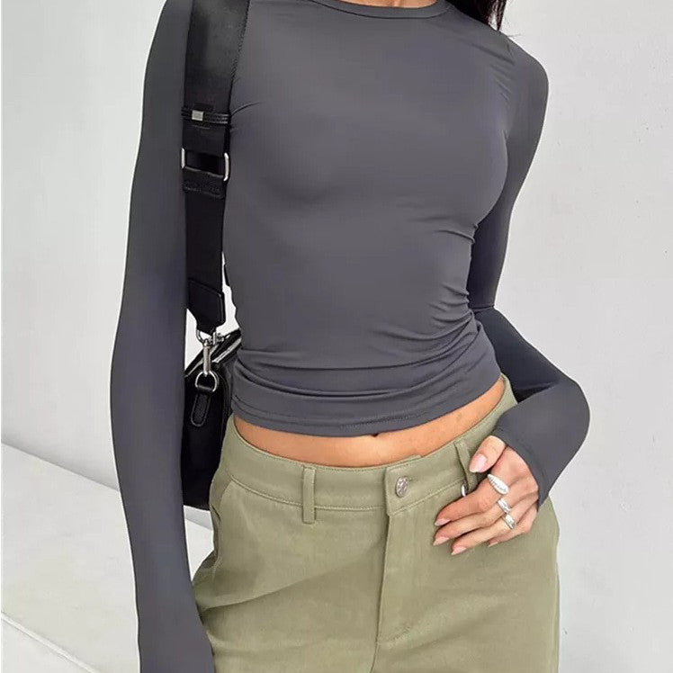 Nowie | Strak T-Shirt met Lange Mouwen