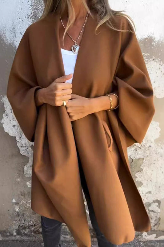 Alisa | Modieuze Dames Cape Shawl – Tussenjas met Elegante Open Stijl