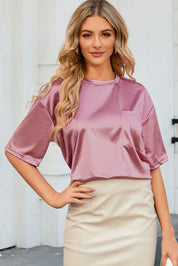 Merel | Roze Casual Shirt met Zak