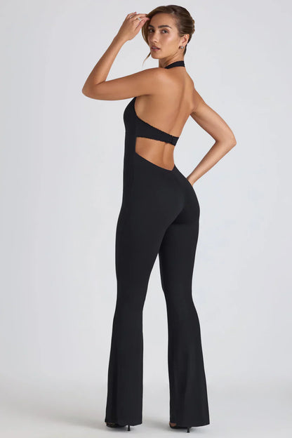 Lotima | Elegante Jumpsuit voor Dames met Open Rug en Kantafwerking