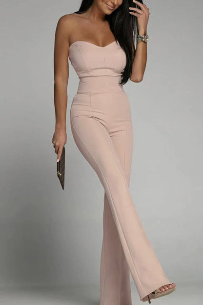 Noé | Elegant Strapless Jumpsuit – Minimalistische Chic met Flair