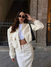 Stijlvol Cropped Bomber Jasje