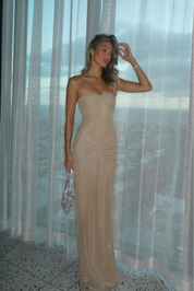 Arissa | Strapless Glamour Maxi Jurk met Glitters voor Dames