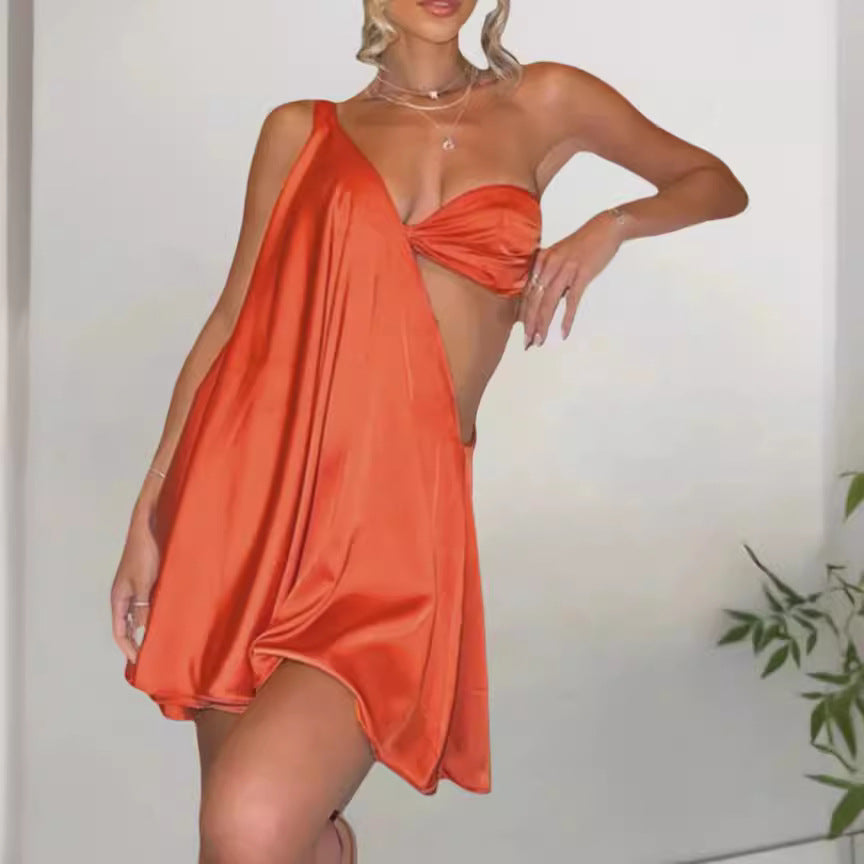 Asymmetrische Zomerjurk met Open Schouder