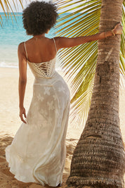 Charline | Geborduurde Elegante Maxi Jurk