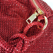 Luxe Glanzende Tas met Ketting Detail