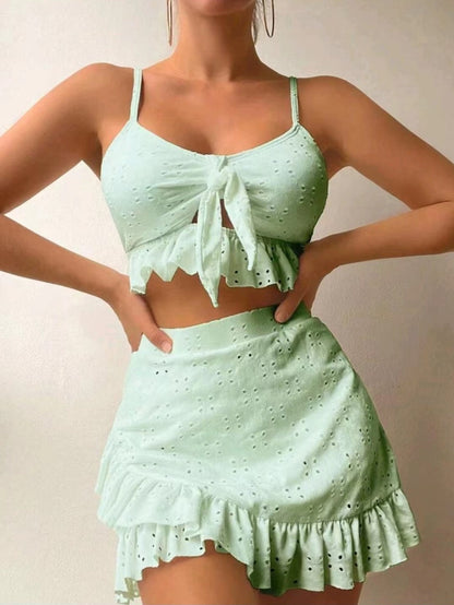 Jinte | Tweedelige Set van Katoen  – Mouwloze Top & Skort