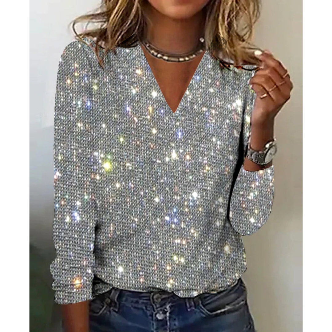 Bodine | Stijlvolle Glitter Top Voor Dames