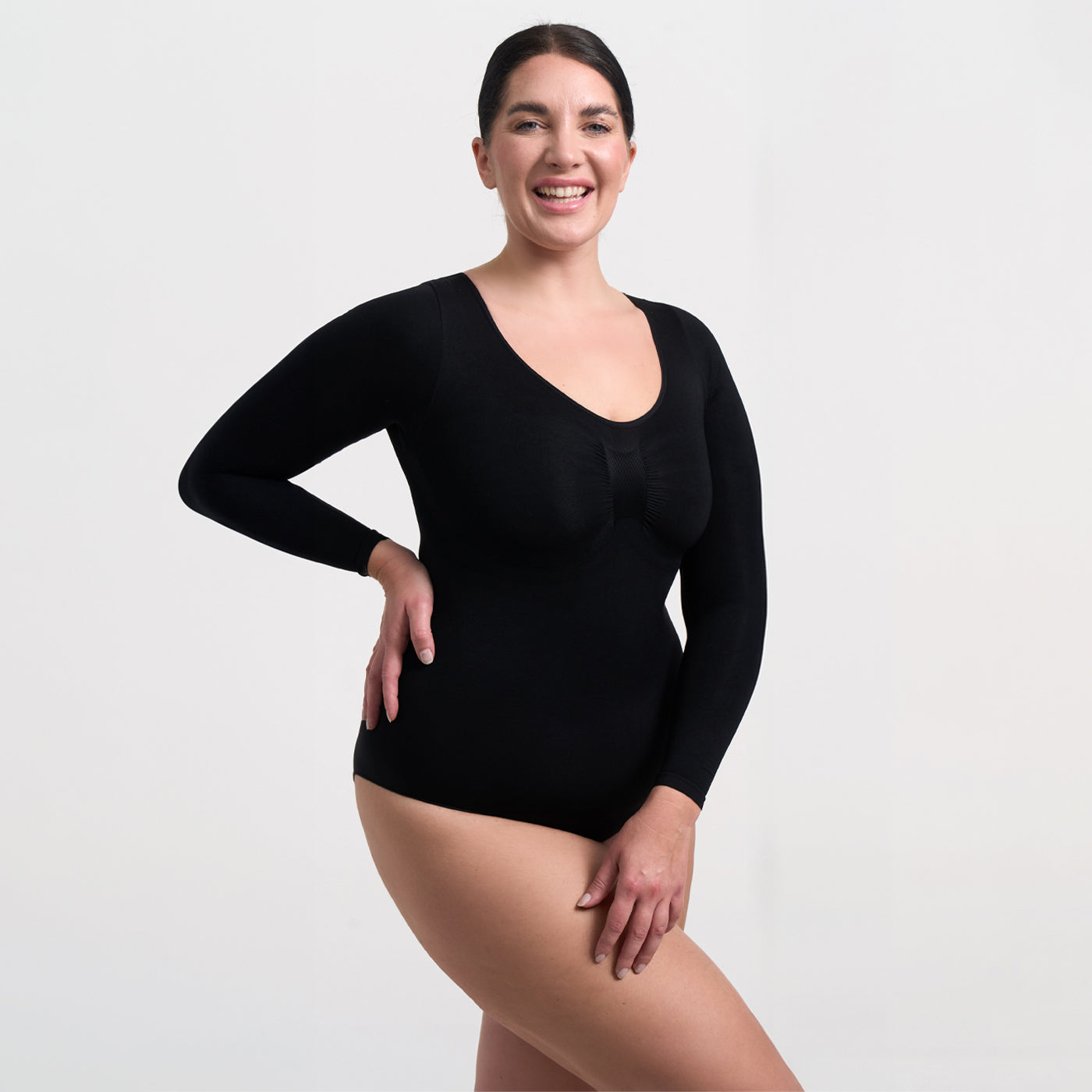 Gianna | Dames Longsleeve Bodysuit - Naadloos, Elegant