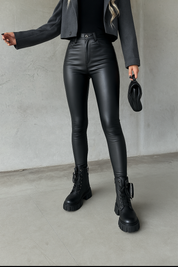 Alize | Modieuze Leer Look Broek