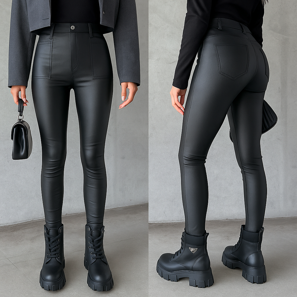 Alize | Modieuze Leer Look Broek