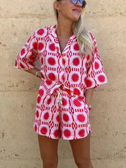 Alona | Stijlvolle Tweedelige Zomerset Dames – Top en Shorts met Print3