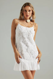 Amara | Dames Jurk - Mini met 3D-Bloemen, Perfect voor Feesten 0