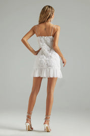Amara | Dames Jurk - Mini met 3D-Bloemen, Perfect voor Feesten 4