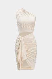 Amara | Dames Midi-jurk - Asymmetrisch met Ruches, Elegant Jurk voor Feestjes 0