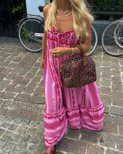 Amy-Lee | Stijlvolle Maxi Zomerjurk voor Dames - Elegante A-lijn Pasvorm