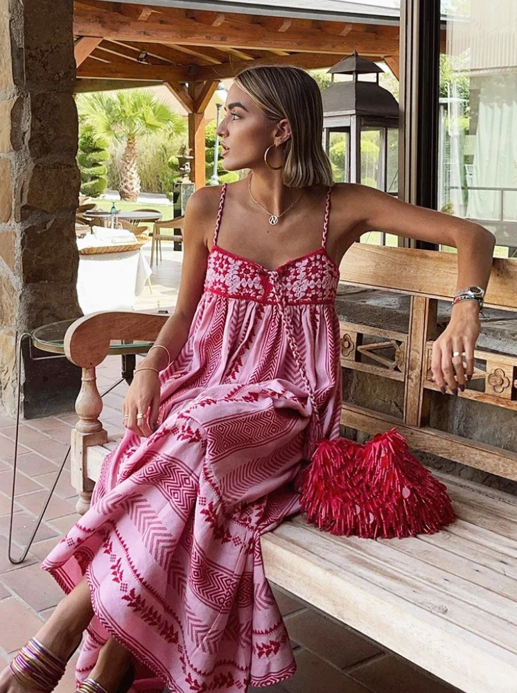 Amy-Lee | Stijlvolle Maxi Zomerjurk voor Dames - Elegante A-lijn Pasvorm