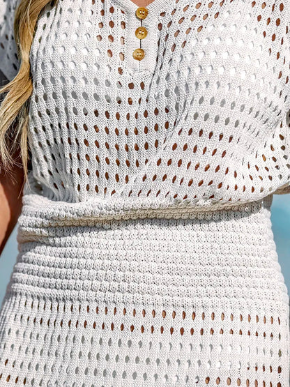 Elvina | Gehaakte Mini Strandjurk – Boho Maxi Cover-Up