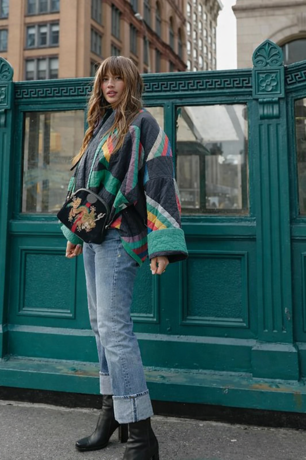 Anya | Oversized Multicolor Tussenjas voor Dames - Trendy & Stijlvol