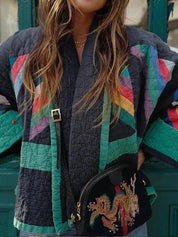 Anya | Oversized Multicolor Tussenjas voor Dames - Trendy & Stijlvol