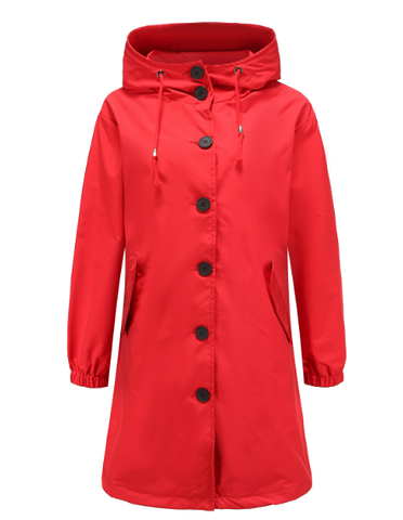 Rina | Lange Regenjas Dames - Waterdicht met Capuchon, Hoogwaardige Bescherming