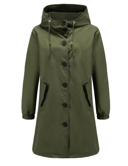 Rina | Lange Regenjas Dames - Waterdicht met Capuchon, Hoogwaardige Bescherming