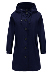 Rina | Lange Regenjas Dames - Waterdicht met Capuchon, Hoogwaardige Bescherming