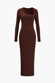 Ava | Dames Lange Maxi Jurk - Asymmetrisch Ontwerp met Halssplit 10