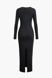 Ava | Dames Lange Maxi Jurk - Asymmetrisch Ontwerp met Halssplit 4