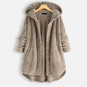 Ava | Dames Fleece Winterjas - Trendy Jack met Capuchon, Comfortabel en Warm
