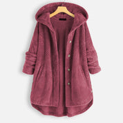 Ava | Dames Fleece Winterjas - Trendy Jack met Capuchon, Comfortabel en Warm