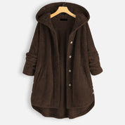 Ava | Dames Fleece Winterjas - Trendy Jack met Capuchon, Comfortabel en Warm