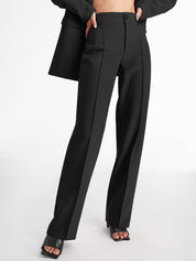 Louise | High Waisted Wide Leg Plooi Pantalon Dames