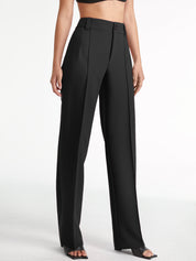 Louise | High Waisted Wide Leg Plooi Pantalon Dames