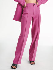 Louise | High Waisted Wide Leg Plooi Pantalon Dames