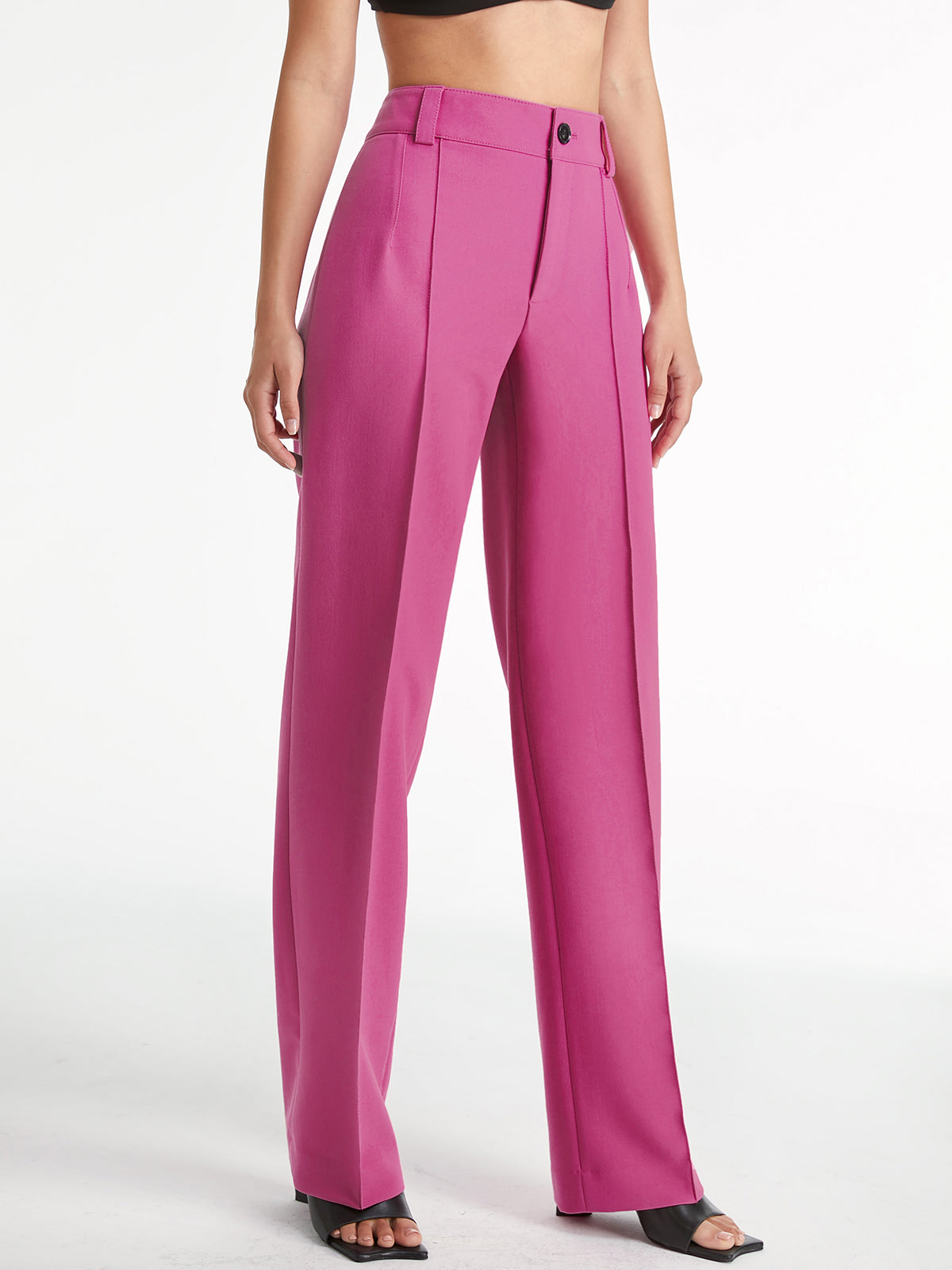 Louise | High Waisted Wide Leg Plooi Pantalon Dames