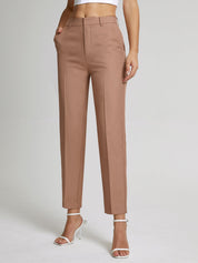 Kayla | High Waist Skinny Straight Pantalon Dames – Cropped Fit