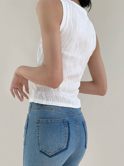 Dames Rib Tanktop – Slim Fit, Zomer Topje