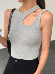Zia | Must-Have Basic Cutout Ribbed Tanktop