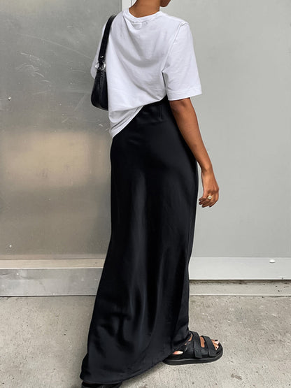 Evie | Satijnen Maxi Rok Dames