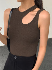 Zia | Must-Have Basic Cutout Ribbed Tanktop