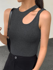 Zia | Must-Have Basic Cutout Ribbed Tanktop