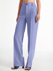 Louise | High Waisted Wide Leg Plooi Pantalon Dames