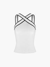 Dylana | Elegante Cross Halter Top