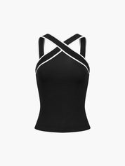 Dylana | Elegante Cross Halter Top