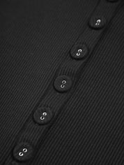 Alvara | Crop Shirt Dames van Ribstof met Lange Mouwen