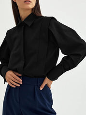 Eefje | Chique Blouse met Pofmouwen